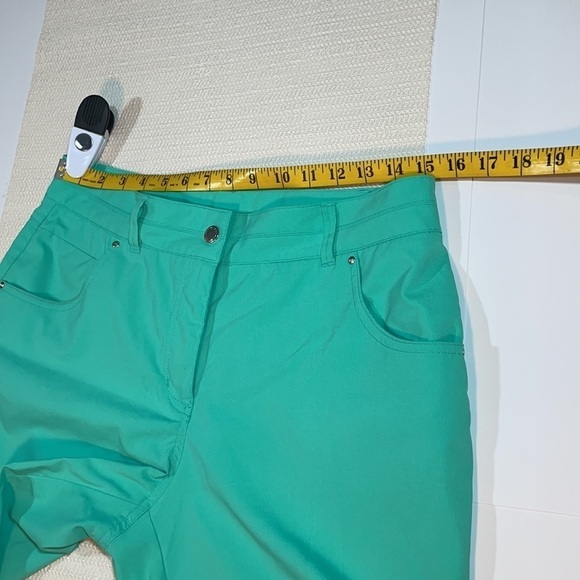 Nvo by Lancot Shorts Womens Size 10 Green Polyester Nylon Spandex Shorts Golf - Picture 6 of 10